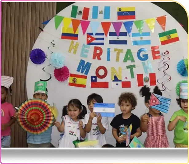 Children celebrating at school